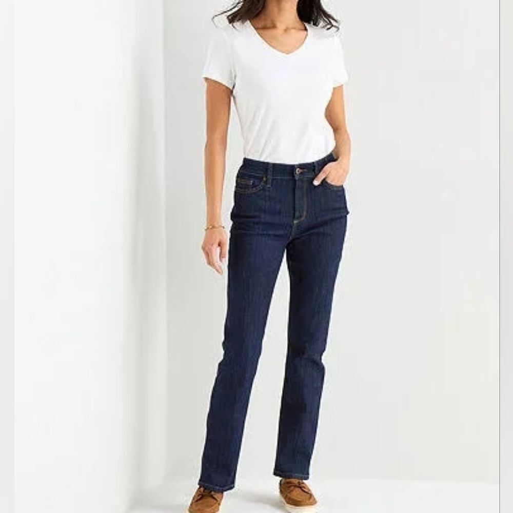 St. John's Bay Petite Straight Leg Jeans Size 4P
